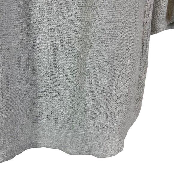 Terra SJ Apparel Womens Light Gray 100% Linen Knit Summer Sweater Lagenlook M - Picture 5 of 16